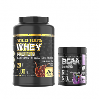 GOLD %100 Whey Protein Tozu 1000 G + BCAA 500 G