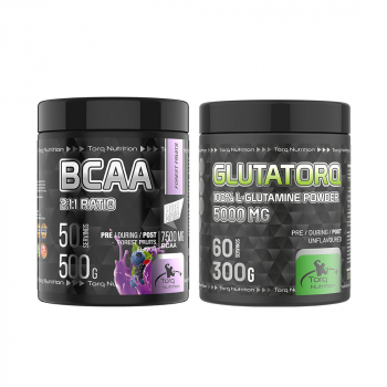 BCAA 500 G + GLUTATORQ %100 L-Glutamine Powder 300 G  