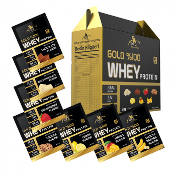 GOLD %100 Whey Protein Tozu 35 G X 84 Saşe 7 Aroma Seçeneği