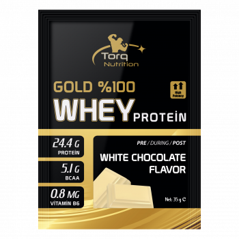 1 Adet GOLD %100 Whey Protein Tozu Beyaz Çikolata 35 Gr Saşe